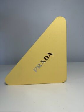 Prada Banana Yellow Triangular Logo Storage Box